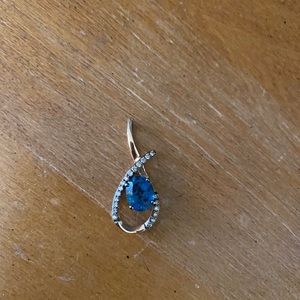 levian blue topaz pendant